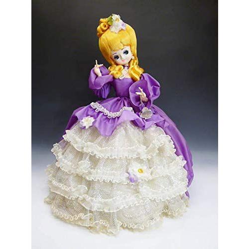 新品本物 女の子 三つ葉タグ 名古屋スミレ人形研究所 ポーズ人形 フランス人形 昭和レトロポップ 紫白ドレス ベルサイユのばら 日本人形 巻髪 金髪 人形