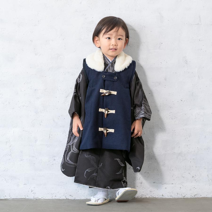 七五三 着物 3歳 販売 男の子 三歳 着物セット 被布セット ダッフル 
