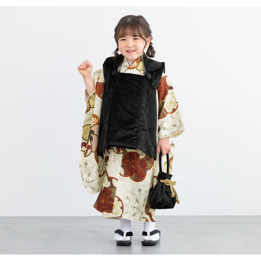 SOUBIEN（創美苑） 七五三 着物 3歳 レトロ 被布 2025新作 販売 女の子