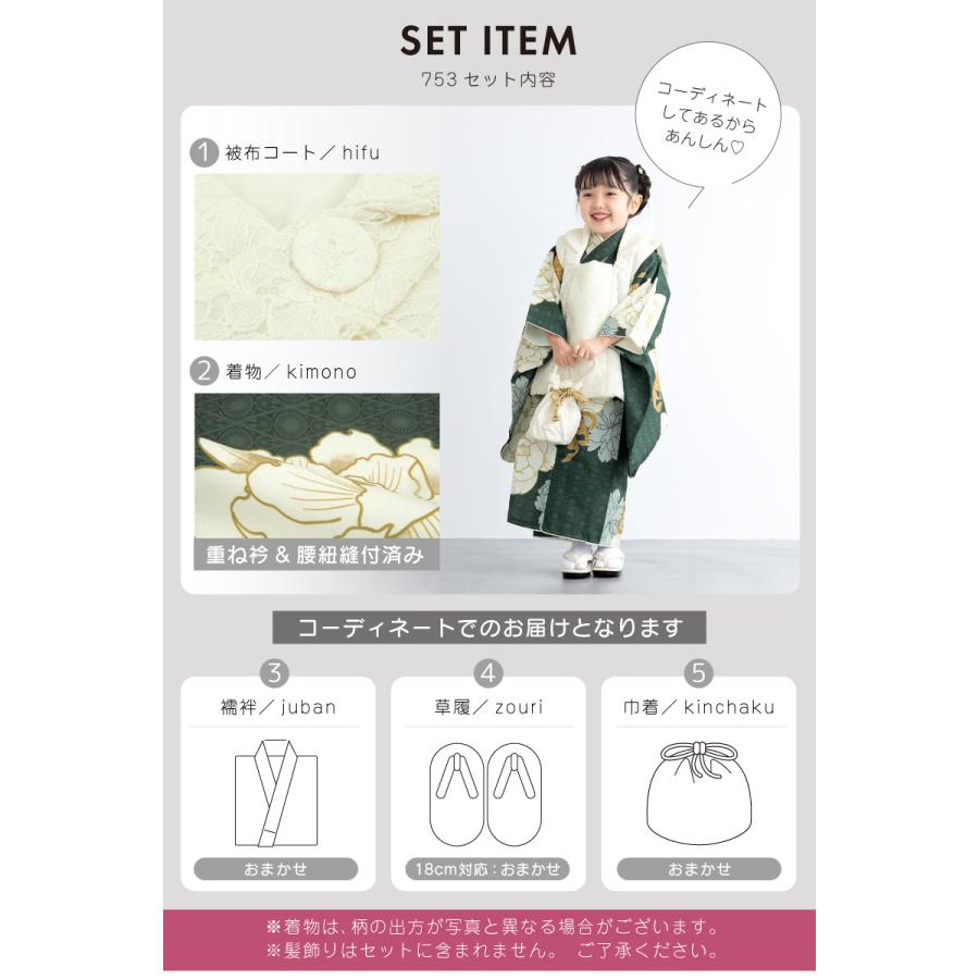 SOUBIEN（創美苑） 七五三 着物 3歳 レトロ 被布 販売 女の子 三歳