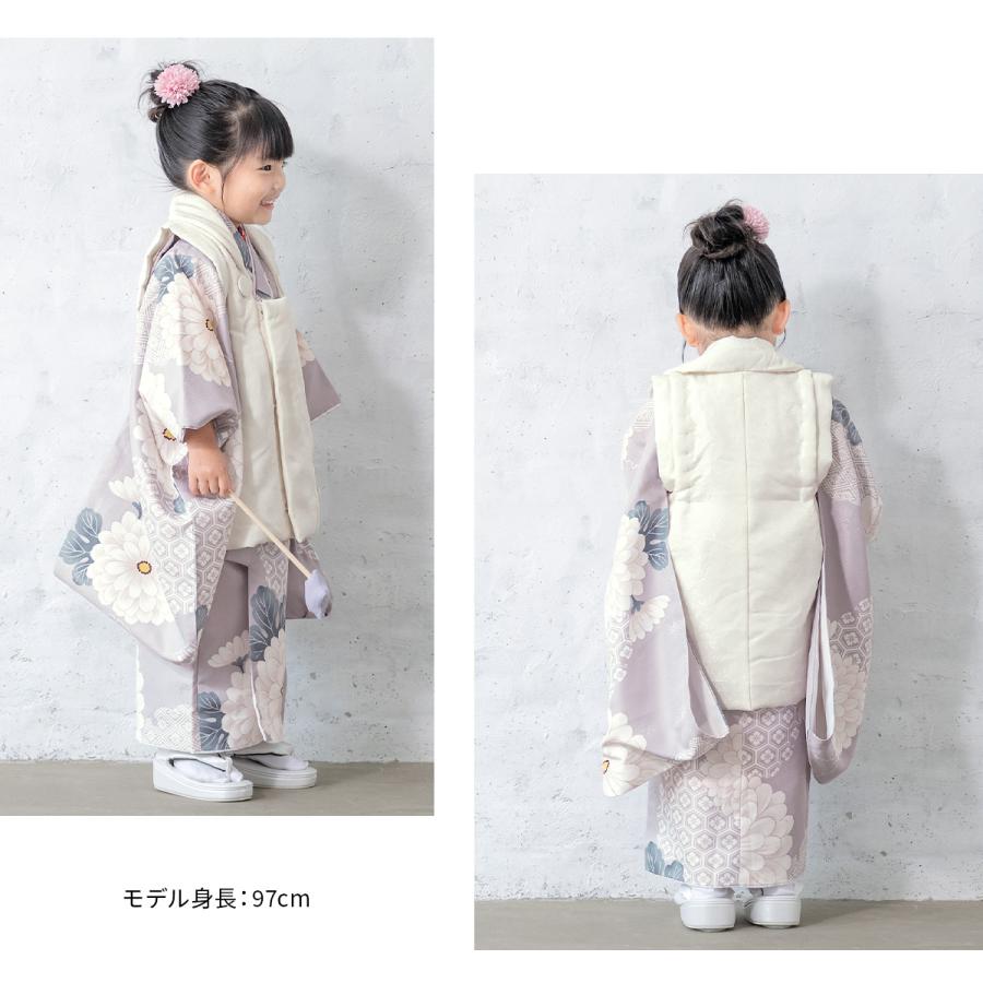 七五三 着物 3歳 販売 女の子 三歳 着物セット 被布セット 白 紫 七五三 着物 3歳 販売 女の子 三歳 着物セット 被布セット 白 紫