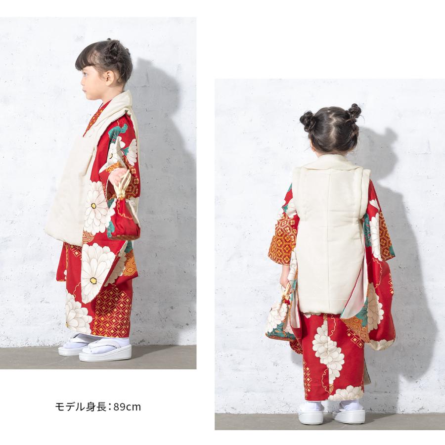 七五三 着物 3歳 販売 女の子 三歳 着物セット 被布セット 白 赤 七五三 着物 3歳 販売 女の子 三歳 着物セット 被布セット 白 赤