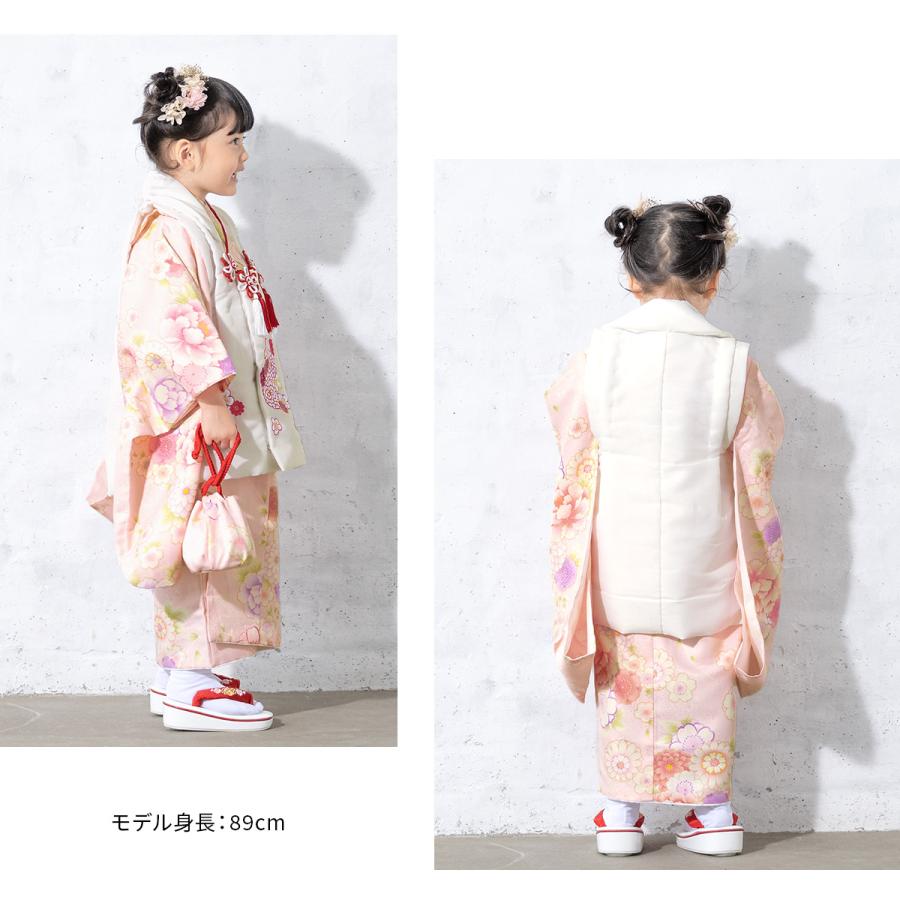 七五三 着物 3歳 販売 女の子 三歳 着物セット 被布セット 白 七五三 着物 3歳 販売 女の子 三歳 着物セット 被布セット 白