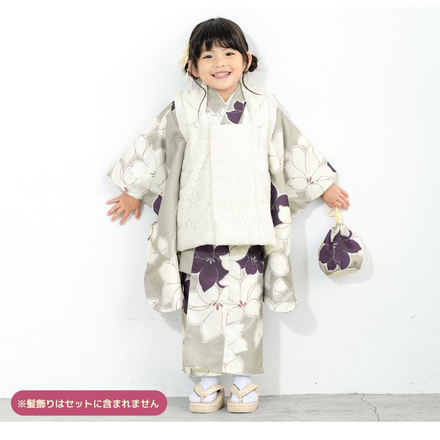 七五三 着物 3歳 販売 女の子 三歳 着物セット 被布セット 白系 