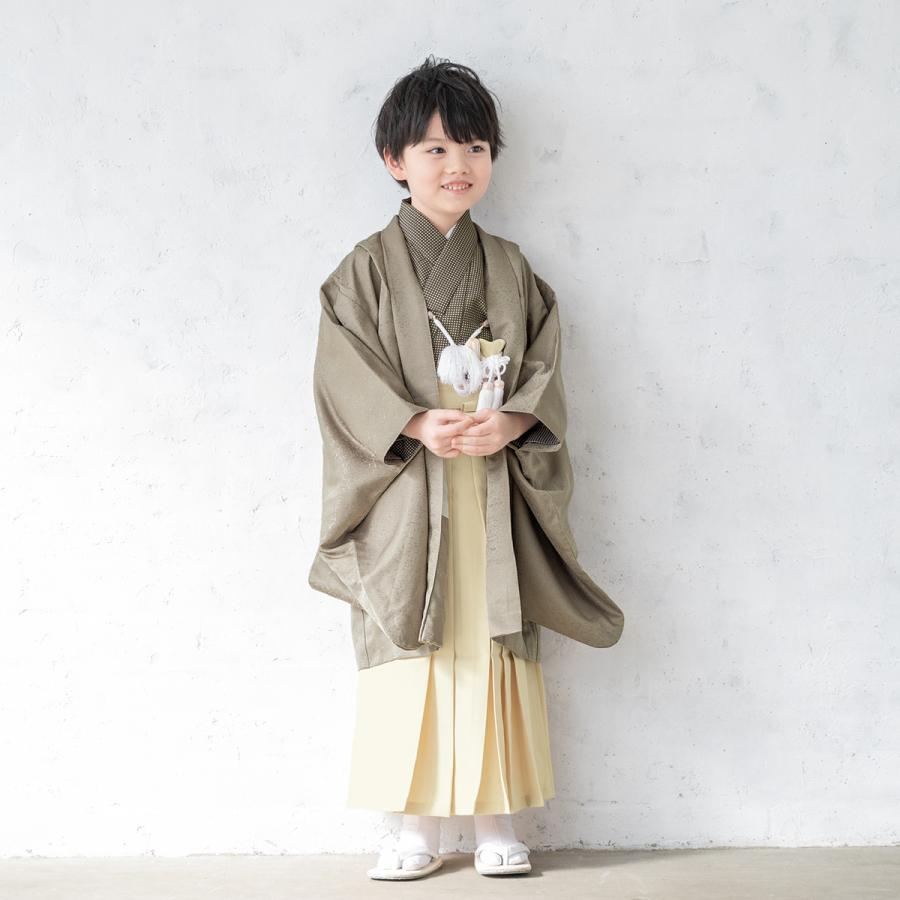 七五三 着物 5歳 販売 五歳 男の子 袴 茶色系 ベージュ系 角通し 七五三 着物 5歳 販売 五歳 男の子 袴 茶色系 ベージュ系 角通し
