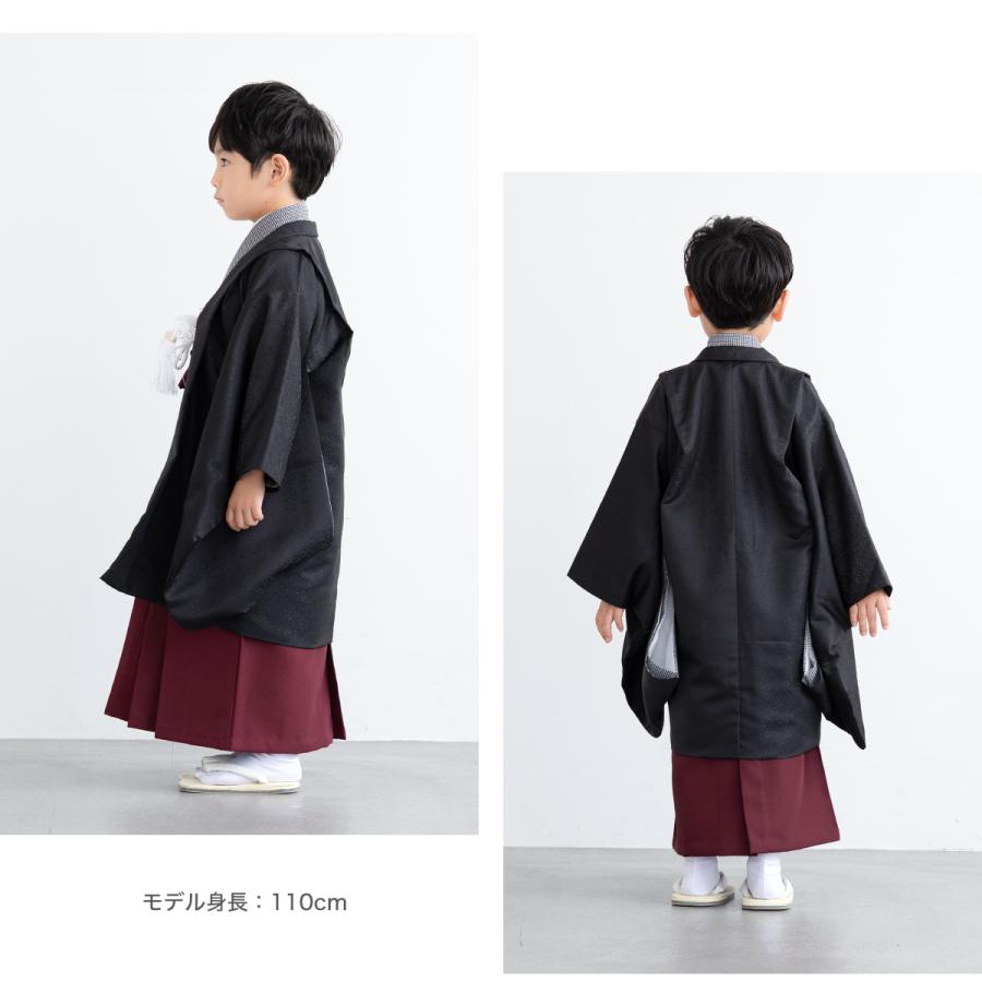 七五三 着物 5歳 販売 五歳 男の子 袴 黒系 濃赤系 モノクロ 七五三 着物 5歳 販売 五歳 男の子 袴 黒系 濃赤系 モノクロ
