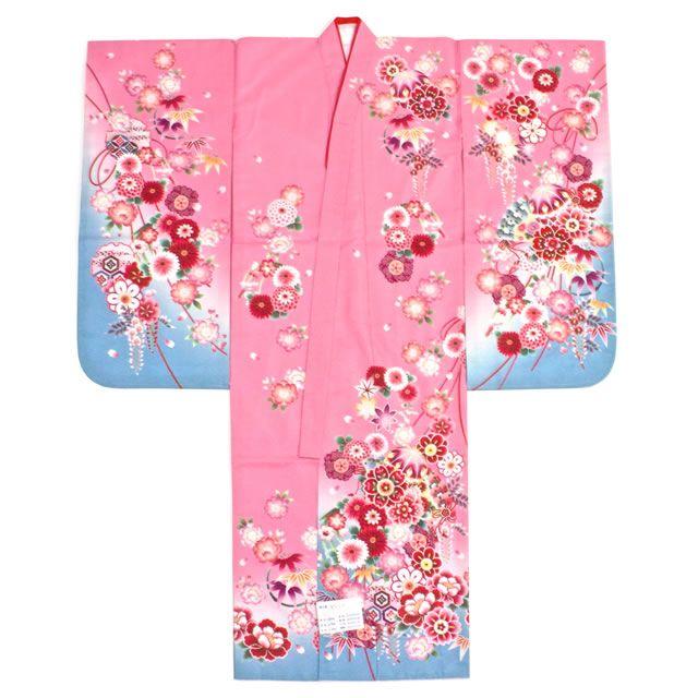 SOUBIEN（創美苑） 七五三 着物 7歳 祝着 ピンク 花 桜 牡丹