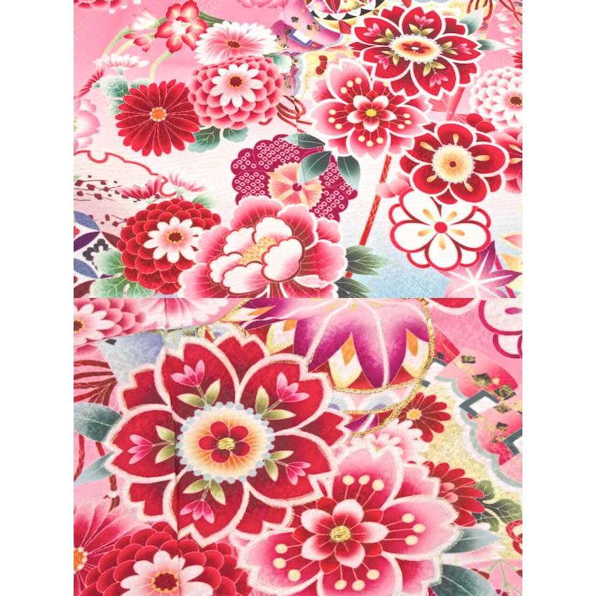 SOUBIEN（創美苑） 七五三 着物 7歳 祝着 ピンク 花 桜 牡丹