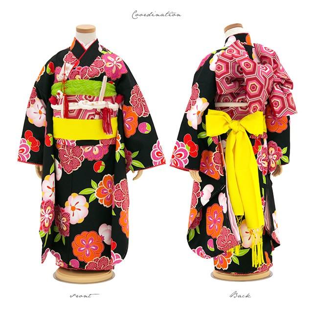 SOUBIEN（創美苑） 着物セット ブランド LakoKura 黒 ブラック ピンク