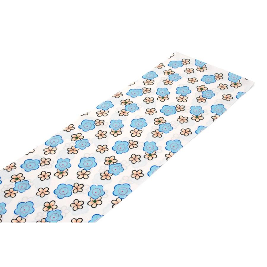 SOUBIEN（創美苑） 帯揚げ 日本の絹 白 ホワイト 水色 ブルー 梅 花