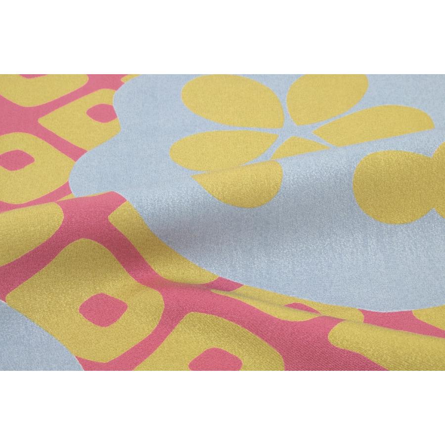 帯揚げ ピンク 灰色 グレー 黄土色 オークル 桜 花 鹿の子 霞 正絹 帯