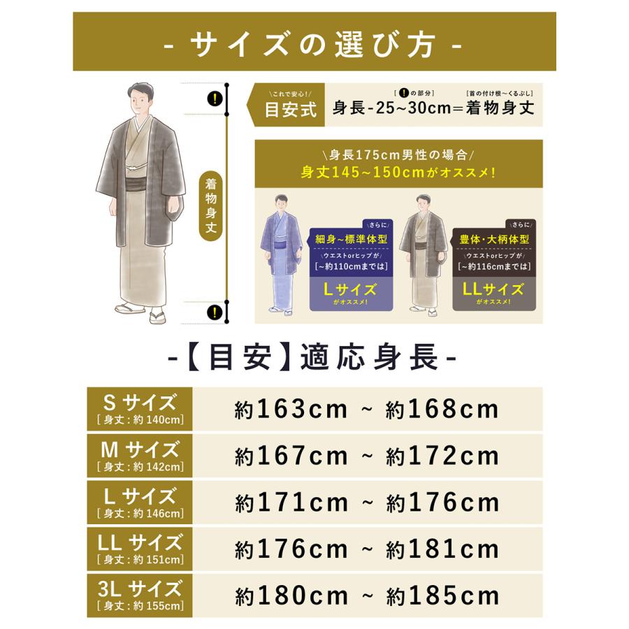 SOUBIEN（創美苑） 着物 羽織 メンズ セット アンサンブル 袷