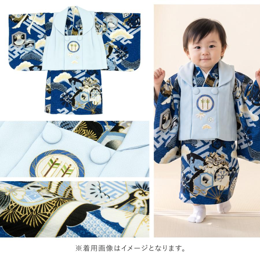 SOUBIEN（創美苑） ベビー着物セット 百日祝い お食い初め 被布セット