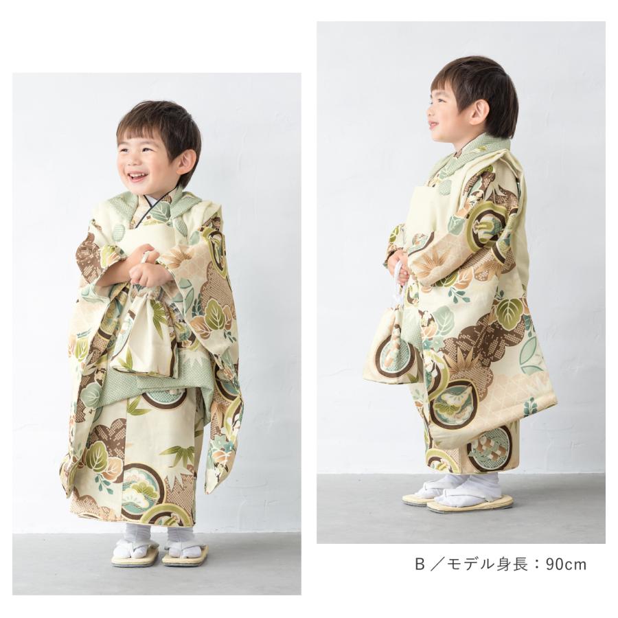 SOUBIEN（創美苑） 七五三 着物 被布コート セット 3歳 男の子 2025