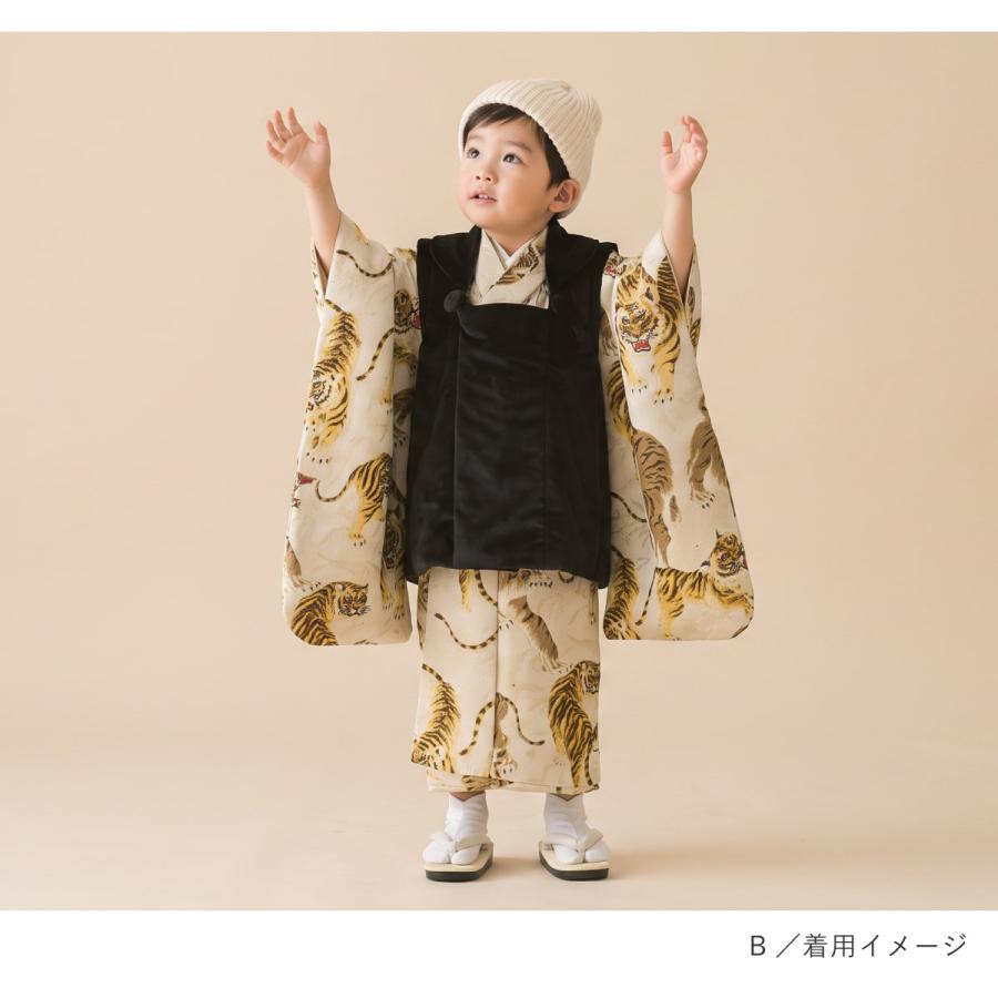 SOUBIEN（創美苑） 七五三 着物 3歳 男の子 着物セット 被布 襦袢 草履