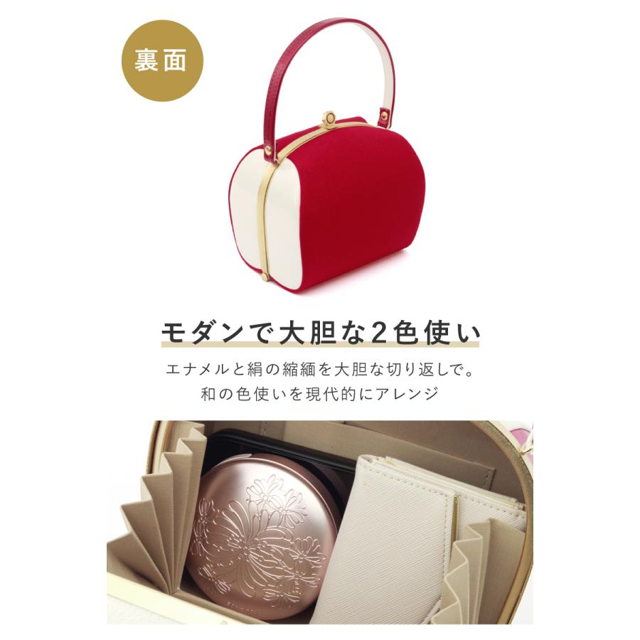 和装用バッグ 赤と黒のグラデーション SOUBIEN（創美苑） バッグ ハンドバッグ 単品 レディース 成人式 卒業