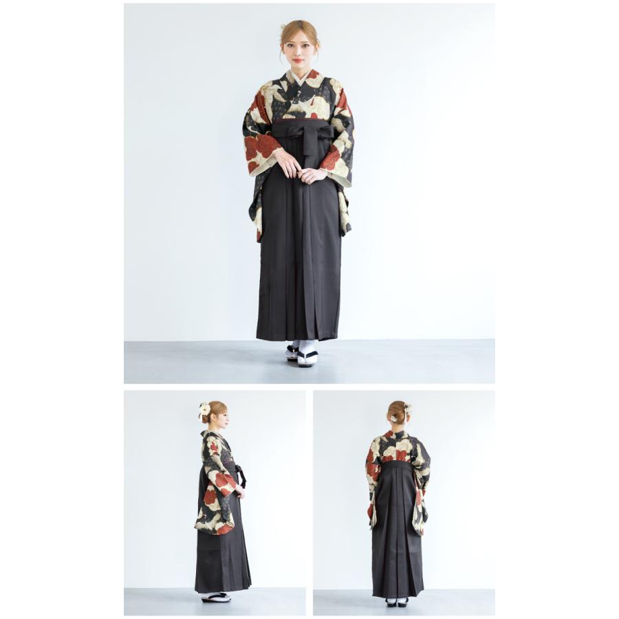 新品 袴 3点 セット 卒業式 小学生 大学生 白 黒 ストライプ 56BK SOUBIEN（創美苑） 袴セット 卒業式 大学生 小学生 レディース 白 黒