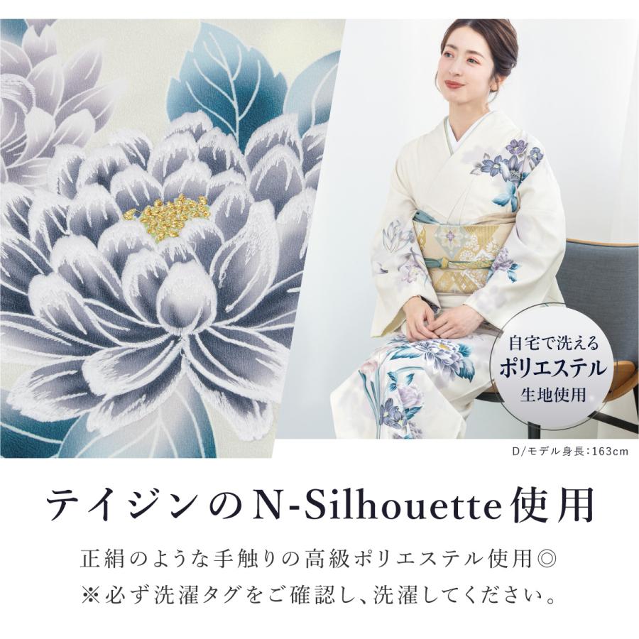訪問着 単品 レディース 女性 和装 準礼装 お宮参り 入学式 卒業式 七五三 パーティー 洗える 白 ピンク 黒 紺 グレー 桜 販売 購入 M L 送料無料の画像