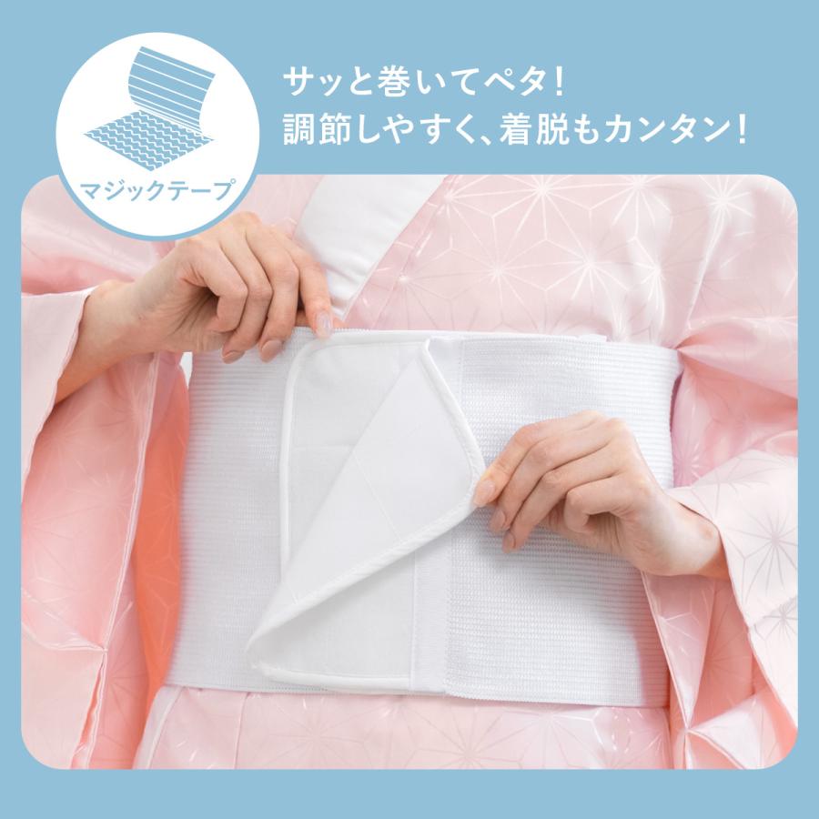 伊達締め 伊達〆 レディース ワイド 幅広 メッシュ マジックテープ式 着付け 補正 着崩れ防止 ワンタッチ ゴム 和装 着物 着付け小物 M L | SOUBIEN | 06