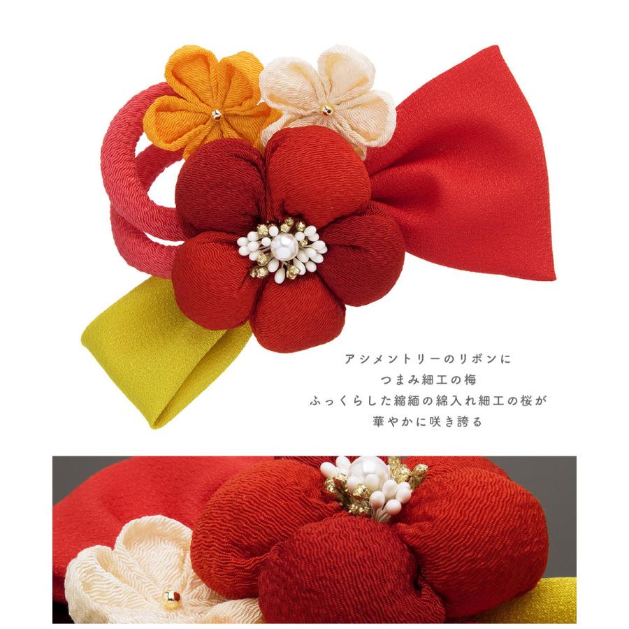 SOUBIEN 髪飾り 卒業式 リボン つまみ細工 袴 成人式 振袖 和装 ピンク