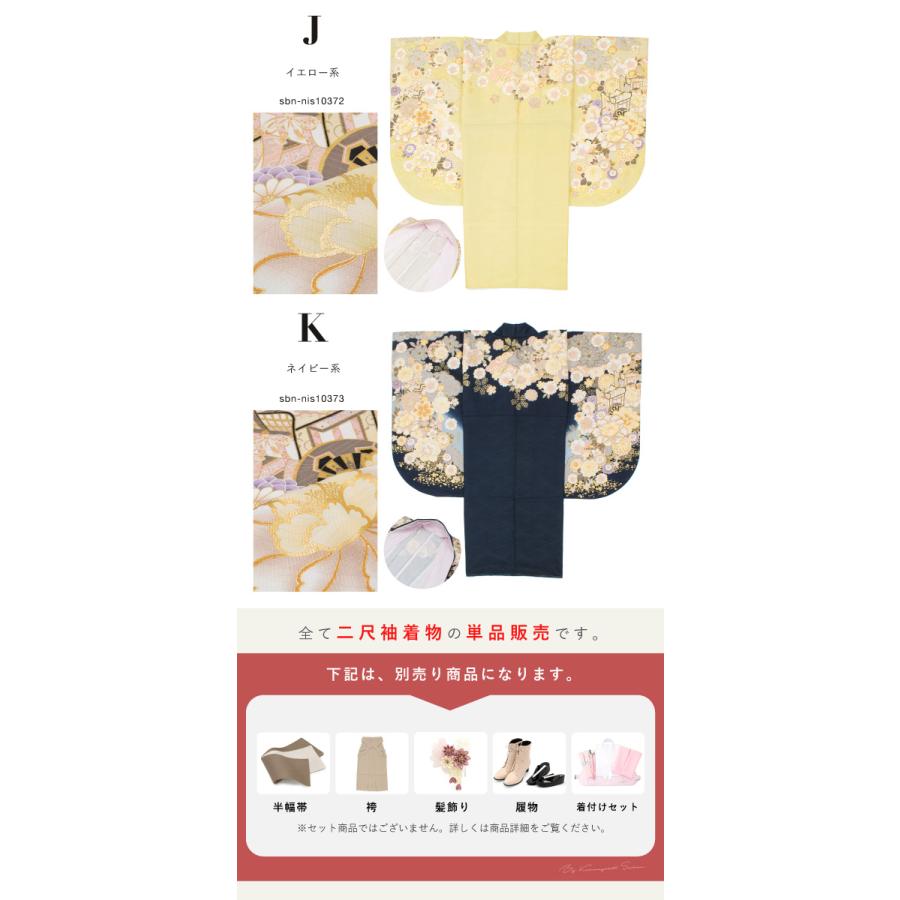 SOUBIEN 二尺袖 単品 着物 ショート丈 レディース 絵羽柄 卒業式