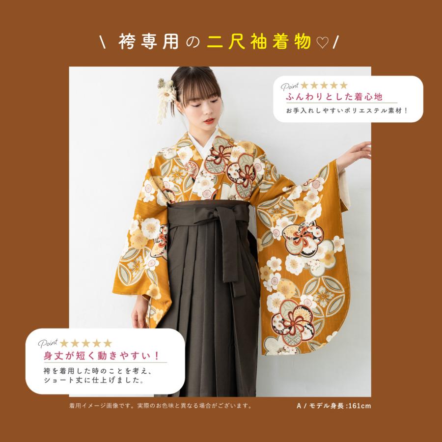 SOUBIEN（創美苑） 二尺袖 単品 着物 ショート丈 レディース 卒業式