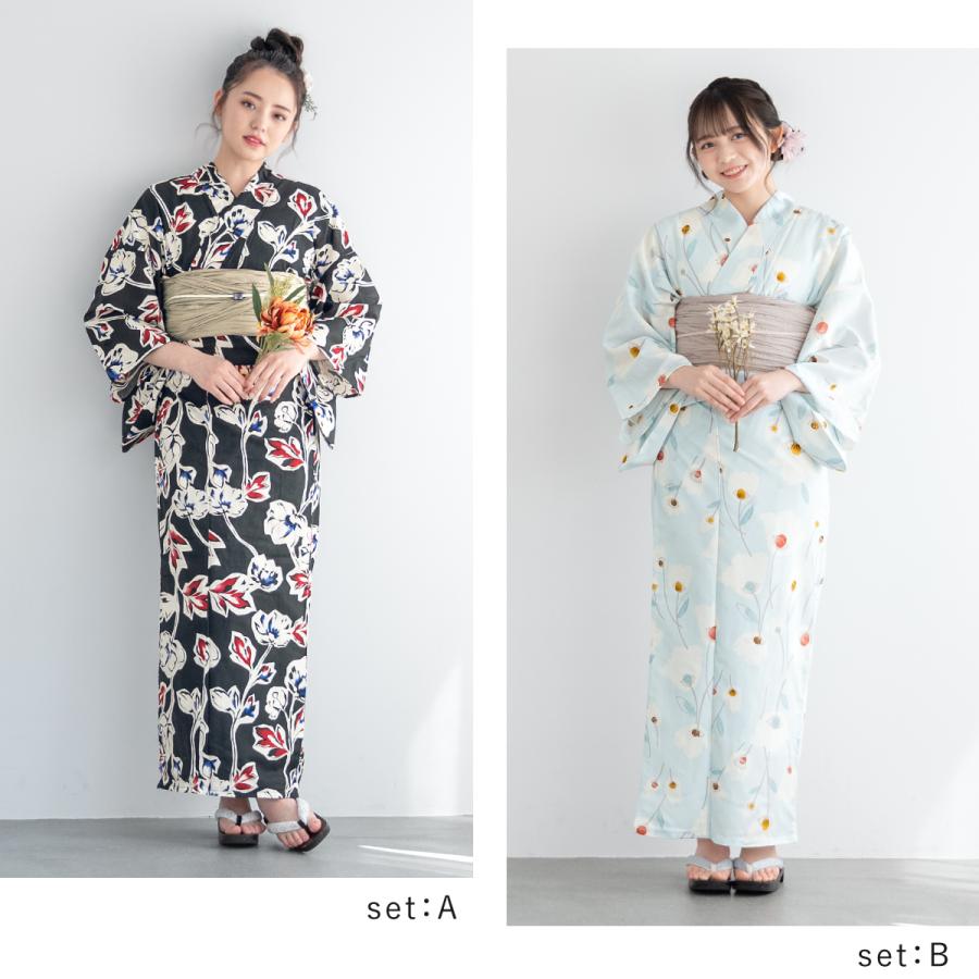 SOUBIEN（創美苑） 浴衣セット レディース 浴衣 帯 セット 大人 2点