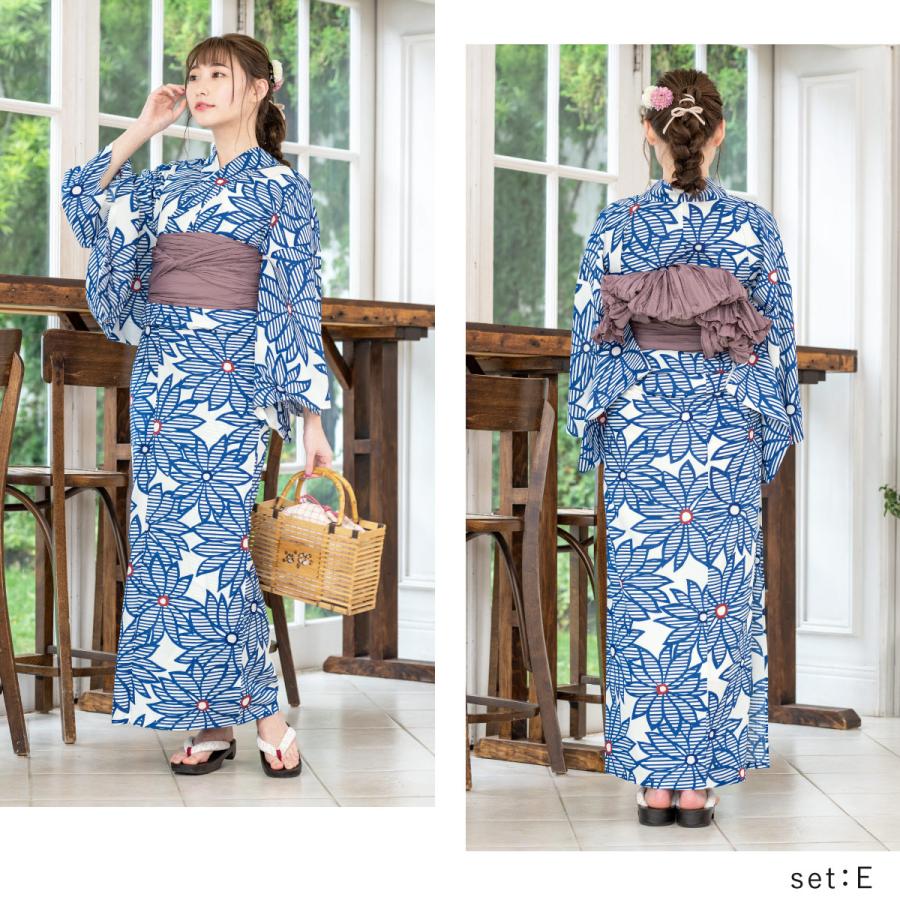 SOUBIEN（創美苑） 浴衣セット レディース 浴衣 帯 セット 大人 2点