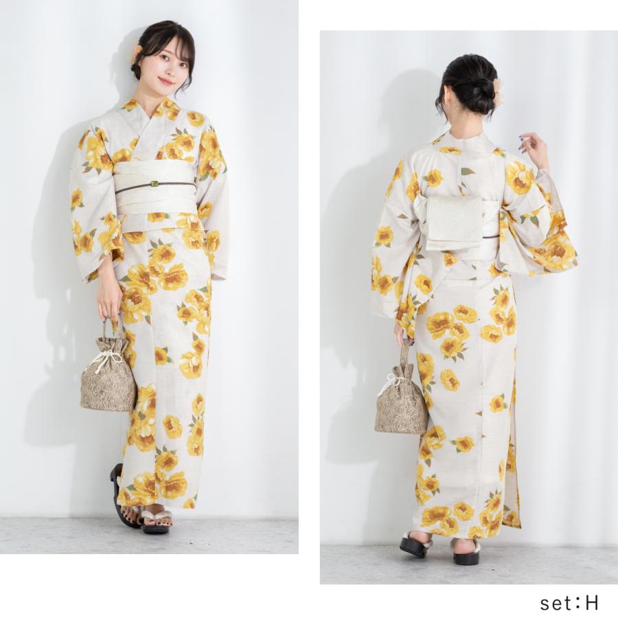 浴衣 レディース 浴衣セット SOUBIEN（創美苑） まとめ　15点 半幅帯　セット 帯 2点 大人 セット 着物・浴衣