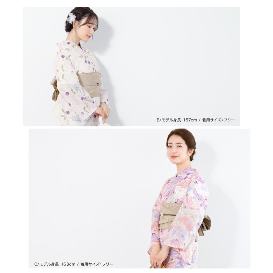 浴衣 セット レディース 大人 兵児帯 夏 2点セット 浴衣セット 半幅帯 みすゞうた 緑 レディース浴衣 ゆかた ユカタ yukata モダン レトロ 花火大会 フリー_3