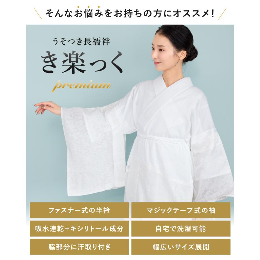 SOUBIEN（創美苑） 長襦袢 レディース 半衿付き 衿秀 き楽っく 夏
