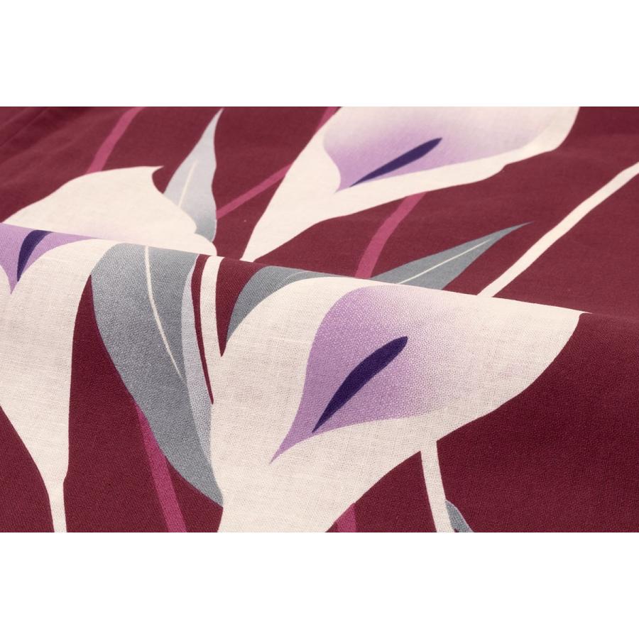 浴衣 レディース 赤 レッド 紫 カラー 花 フラワー 綿 単品 夏祭り 花火大会 女性用 仕立て上がり Brand1266ok 3076 きもの館 創美苑 通販 Yahoo ショッピング