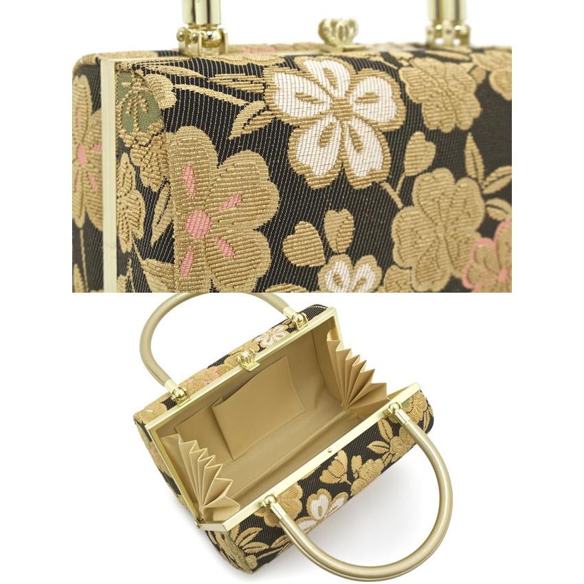 SOUBIEN 創美苑 和装用バッグと草履セット 黒と金 SOUBIEN（創美苑） 草履バッグセット 成人式 草履 バッグ 振袖 黒