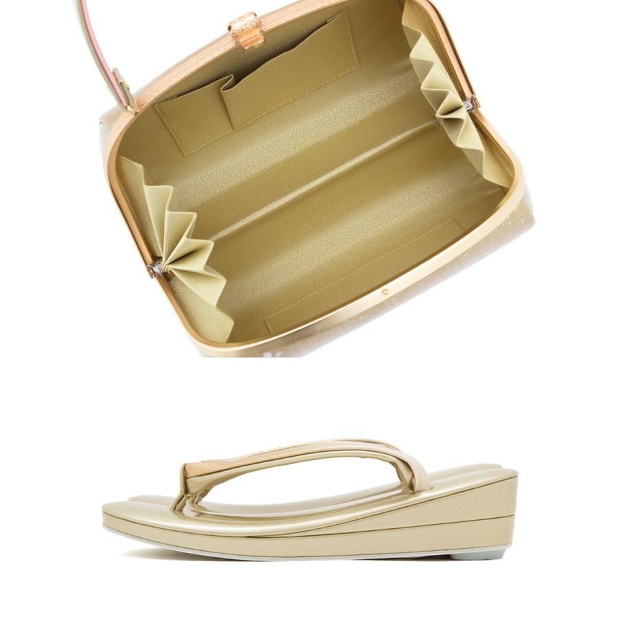 SOUBIEN（創美苑） 草履バッグセット 留袖 世美庵 金色 ゴールド 桜 藤