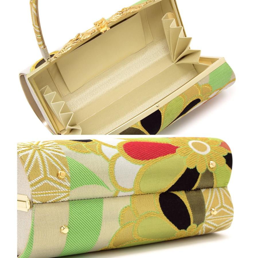 SOUBIEN 草履バッグセット 成人式 草履 バッグ 黄緑色 グリーン