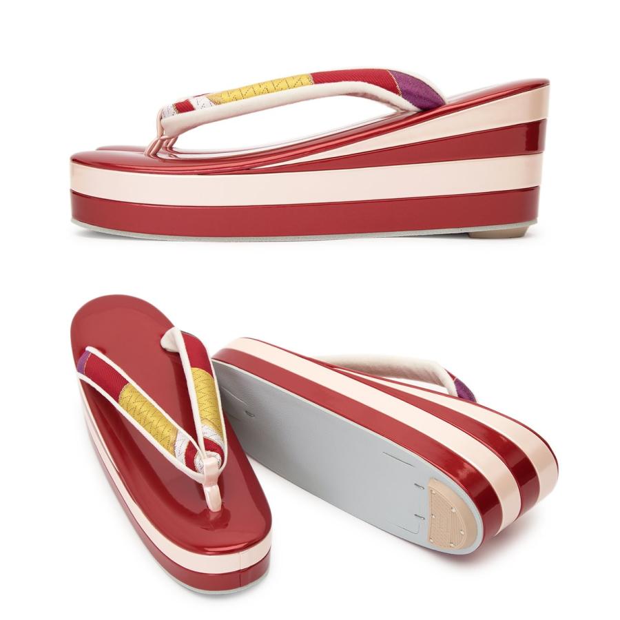 草履バッグセット 赤 レッド ピンク カラフル 七宝繋ぎ 破魔矢 京都西陣織 正絹 四枚芯 厚底 ミルフィーユ 振袖向き 成人式向き 日本製 フリー 送料無料 Bz17w 4601 きもの館 創美苑 通販 Yahoo ショッピング