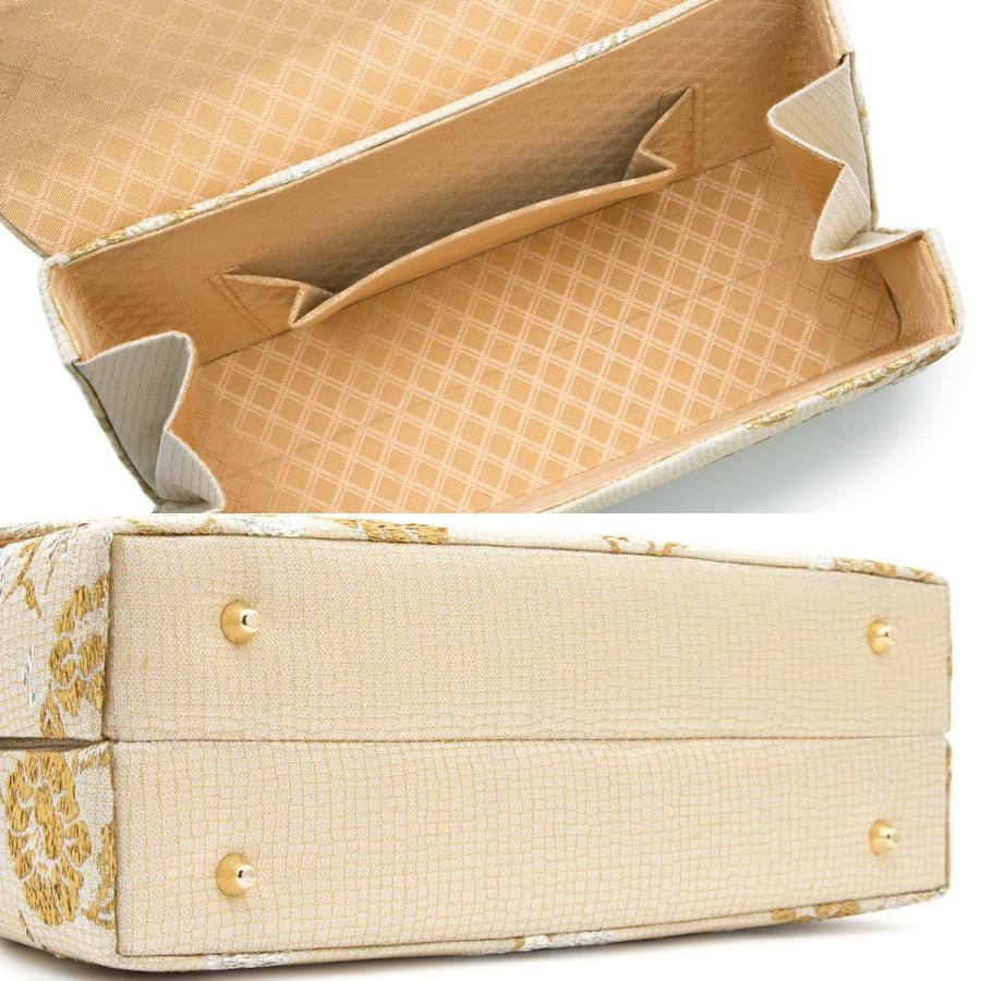 SOUBIEN（創美苑） 草履バッグセット 菱屋（ひしや） 薄茶色 金色 銀色