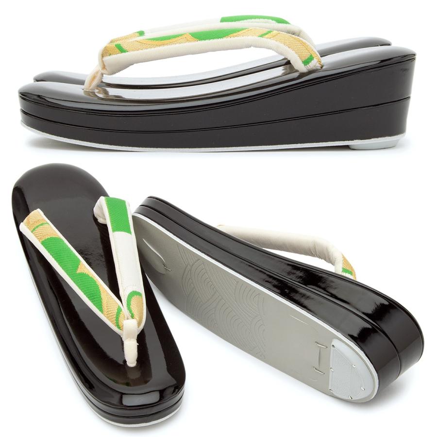 SOUBIEN（創美苑） 草履バッグセット 白 緑 金色 黒 桜 市松 撥水加工