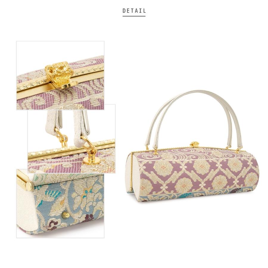 草履バッグセット フォーマル 訪問着 岩佐&創美苑オリジナル 紫 青 菊 牡丹 花唐草 花菱 輪奈織 帯生地 日本製 M L 送料無料の画像
