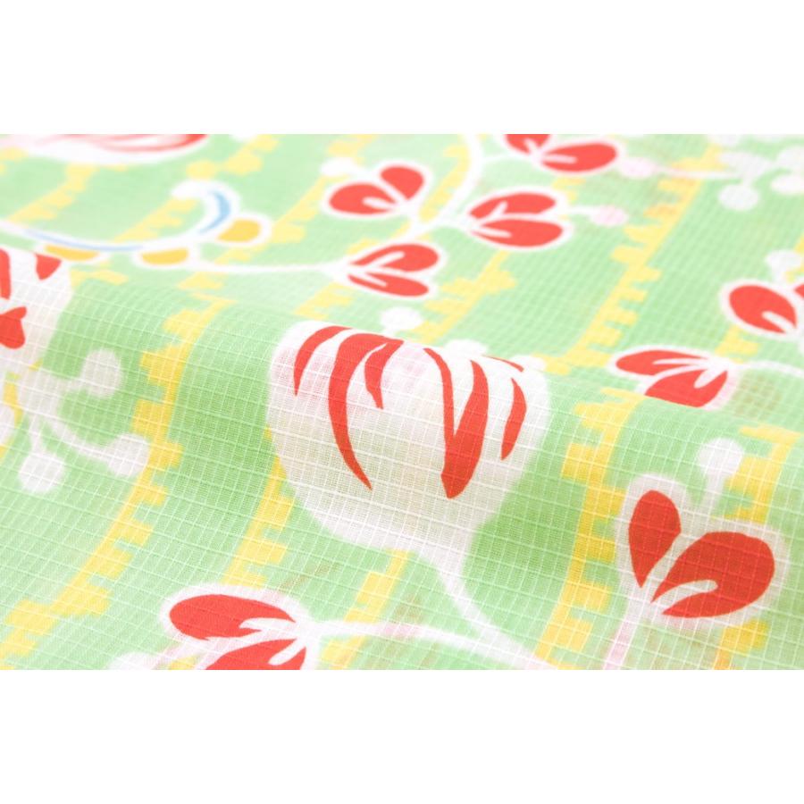 SOUBIEN（創美苑） レディース浴衣 ブランド キスミス 黄緑 イエロー