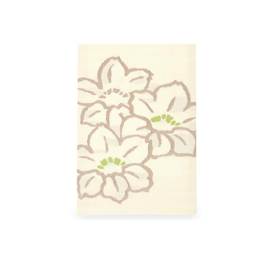 半幅帯 白系 アイボリー 鉄線花 クレマチス 花 正絹 手織り すくい織 つづれ織 リバーシブル おび工房 カジュアル 女性帯 細帯 半巾帯 日本製 送料無料 Cms Ok Hob0056 きもの館 創美苑 通販 Yahoo ショッピング