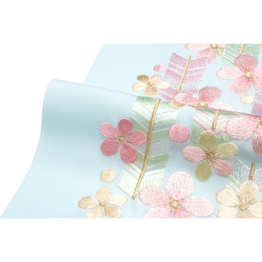 SOUBIEN（創美苑） 半襟 刺繍 振袖 半衿 成人式 水色 カラフル 梅 花