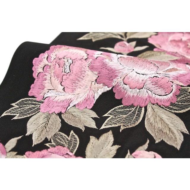 SOUBIEN（創美苑） 半襟 刺繍 振袖 半衿 成人式 大牡丹刺繍 シルドール