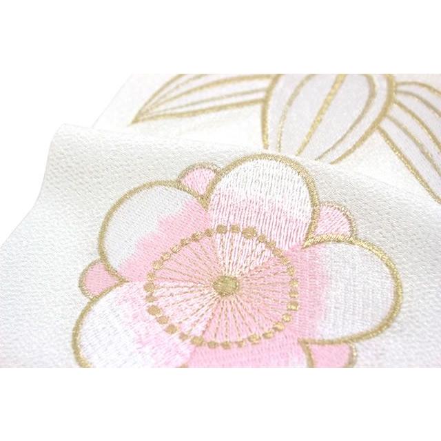 SOUBIEN 半襟 刺繍 振袖 半衿 成人式 白 ホワイト ピンク 松竹梅 鬼