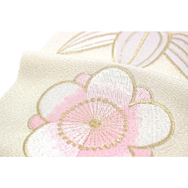 SOUBIEN（創美苑） 半襟 刺繍 振袖 半衿 成人式 白 アイボリー ピンク