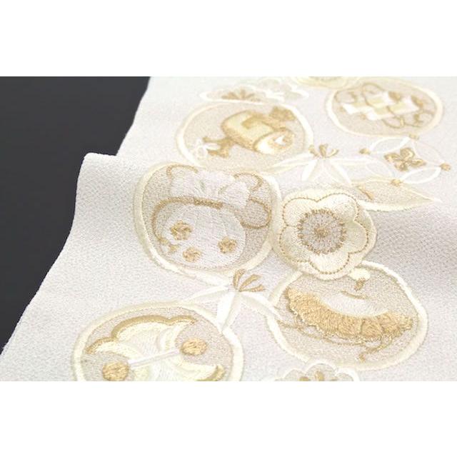 SOUBIEN（創美苑） 半襟 刺繍 振袖 半衿 成人式 白 アイボリー 吉祥