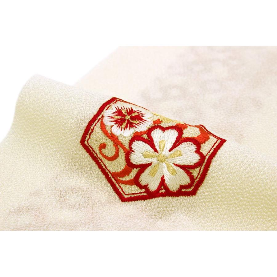 SOUBIEN（創美苑） 半襟 刺繍 振袖 半衿 成人式 白 アイボリー 赤 七宝