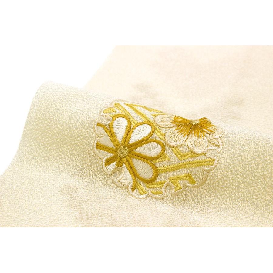 SOUBIEN（創美苑） 半襟 刺繍 振袖 半衿 成人式 白 アイボリー 金 市松