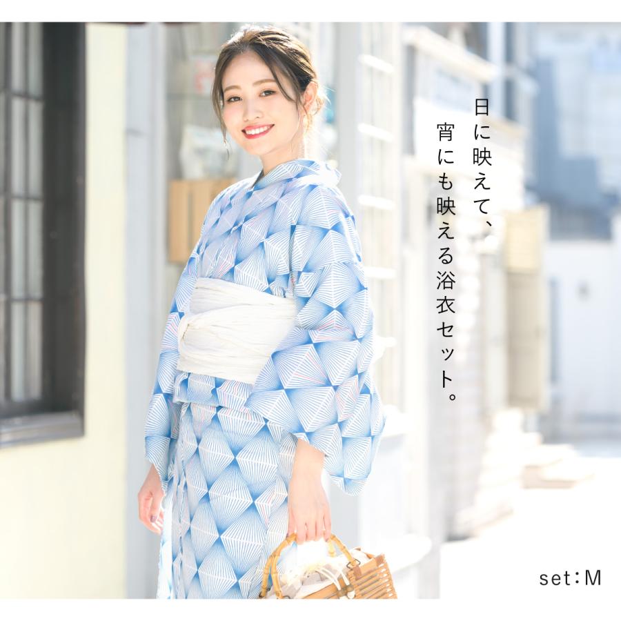 SOUBIEN（創美苑） 浴衣セット プチプラ 浴衣 3点セット レディース 帯
