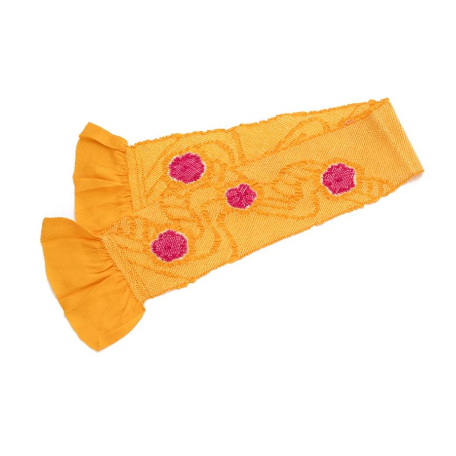 SOUBIEN（創美苑） 七五三 帯揚げ 絞り 橙色 オレンジ ピンク 梅 花